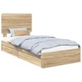 vidaXL Úložná posteľ Sonoma dub 90 x 200 cm Kompozitné drevo