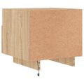 vidaXL Nočné stolíky s LED svetlami 2 ks dub sonoma 40x39x37 cm