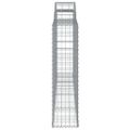 vidaXL Oblúkové gabionové koše 4 ks 300x30x120/140 cm pozink. železo