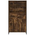 vidaXL Servírovacia skriňa Dymová dub 81 x 36 x 150.5 cm