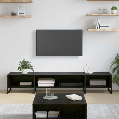 vidaXL TV skrinka Čierny dub 170,5 x 36 x 30,5 cm Kompozitné drevo