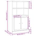 vidaXL Vysoká skrinka hnedý dub 60x35,5x103,5 cm kompozitné drevo