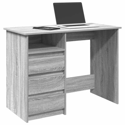 vidaXL Stôl sivý dub sonoma 102x50x75 cm kompozitné drevo