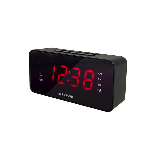 Rádiobudík s veľkým červeným LED displejom