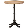 vidaXL Bistro stolík Ø60x76 cm surové mangovníkové drevo