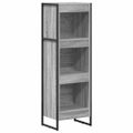 vidaXL Knižnica 40 x 30 x 121 cm Kompozitné drevo Sivý Sonoma