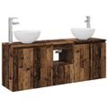 vidaXL Set kabinetov do kúpeľne 3 ks Staré drevo 49,5 x 35 x 63 cm
