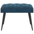 vidaXL Lavica s gombíkovým prešívaním Modrá 60 x 40 x 45 cm Zamat