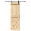 vidaXL Posuvné dvere NARVIK Prírodná a čierna 70 x 210 cm (152,5 cm)
