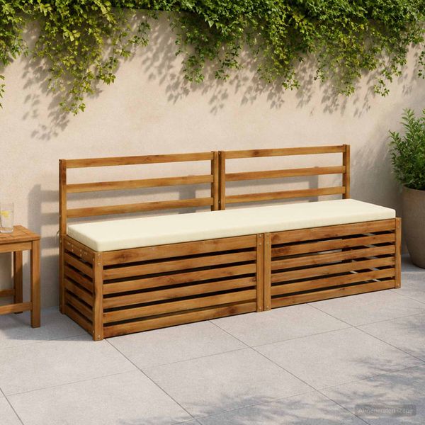 vidaXL Vankúš na lavičku SOEST 100% polyester Krémová 200 x 40 x 5 cm