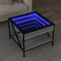 vidaXL Konferenčný stolík s nekonečnými LED sivý sonoma 50x50x38 cm