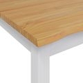 VidaXL Jedálenský stôl EKAI Biela 112 x 70 x 76,5 cm Borovicový masív