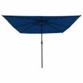 vidaXL Záhradný slnečník 295 x 295 x 245 cm Polyester a oceľ Azurblue