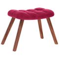 vidaXL Hojdacie kreslo so stoličkou Wine Red Velvet
