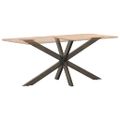 vidaXL Noha jedálenského stola v tvare pavúka, čierna 150x78x(72-73) cm, oceľ