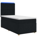 vidaXL Posteľ boxspring s matracom Čierna 100 x 200 cm Látka