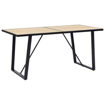 vidaXL Jedálenský stôl, dubová farba 160x80x75 cm, MDF