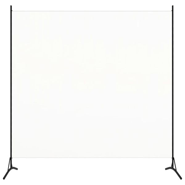 vidaXL 1-panelový paraván biely 175x180 cm látka