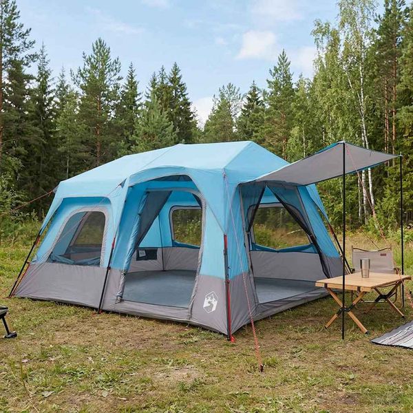 vidaXL Okamžitý stan Modrá Pre 8 osôb 185T Polyester s PU náterom