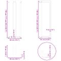 vidaXL Nohy barového stola v tvare T, 2 ks, čierne, 50x35x(110-111) cm, oceľové