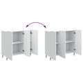 vidaXL Servírovacia skriňa Biela 89 x 34,5 x 82 cm Kompozitné drevo