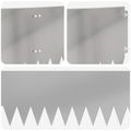 vidaXL Obrubník trávnika 10 ks 103 x 25 cm Oceľ Strieborná