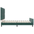 vidaXL Posteľ s pružinovým rámom Tmavozelená 140 x 190 cm Zamat