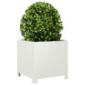 vidaXL Záhradné kvetináče 2 ks, biele 40x40x40 cm, oceľ
