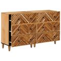 vidaXL Úložné skrine 2 ks 60 x 33,5 x 75 cm Masívne mango drevo Hnedá