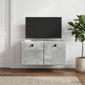 vidaXL Nástenná TV skrinka 59,5 x 41 x 30 cm Betónovo sivá