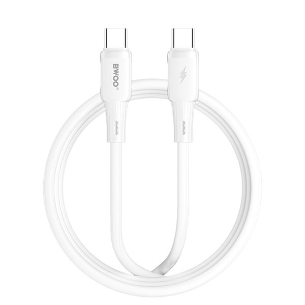 BWOO silikónový kábel X329CC 65W USB-C 1m biely