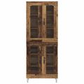 vidaXL Highboard Staré drevo 69,5 x 34 x 90 cm Kompozitné drevo