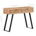 vidaXL Konzolový stolík 100x35x76 cm akáciový masív s prirodzenými okrajmi