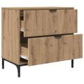 vidaXL Nočný stolík dub artisan 63.5 x 36 x 61 cm Kompozitné drevo