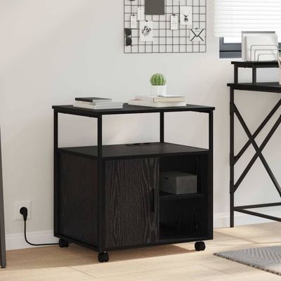 vidaXL Kabinet s nabíjacou stanicou Čierny dub 61 x 46 x 67 cm