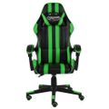 vidaXL Herná stolička čierna a zelená umelá koža