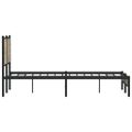 vidaXL Kovový posteľný rám bez matraca dub sonoma 137x190 cm