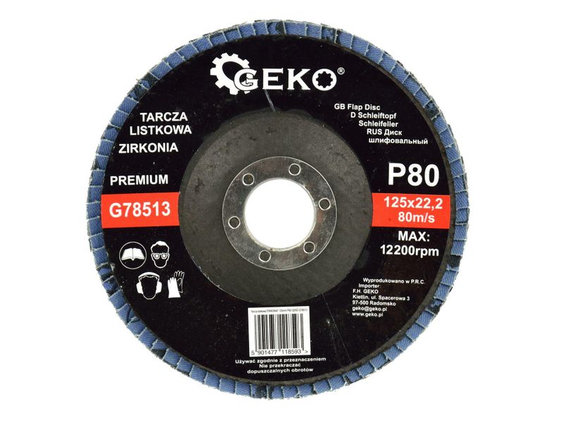Lamelový kotouč, 125mm P80 GEKO