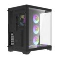 Počítačová skriňa Darflash FT418 PRO + 7 ventilátorov aRGB (čierna)
