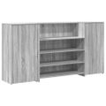 vidaXL Recepčný stôl sivý dub sonoma 200x50x103,5 cm kompozitné drevo