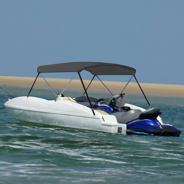 vidaXL Strieška Bimini s 2 oblúkmi antracitová 150x120x110 cm