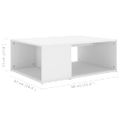 vidaXL Konferenčný stolík, biely 90x67x33 cm, kompozitné drevo