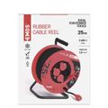 Predlužovací kábel EMOS P084251 PROFI na bubne 25 m / 4 zásuvky / čierny / guma / 230 V / 1,5 mm2
