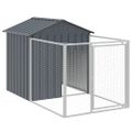vidaXL Búda pre psa so strechou antracitová 117x1017x123cm pozin. oceľ