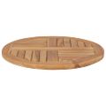 vidaXL Stolová doska, tíkový masív, okrúhla 2,5 cm, 60 cm