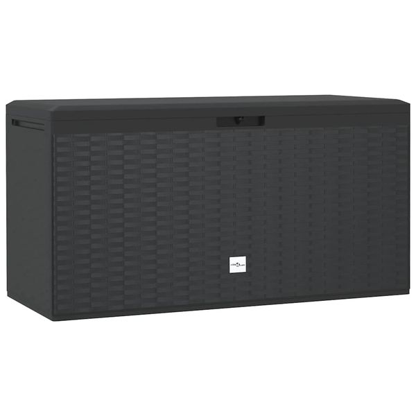 vidaXL Záhradný úložný box antracitový 114x47x60 cm