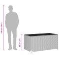 vidaXL Záhradný úložný box, svetlosivý 120x65x61 cm, polyratan