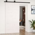 vidaXL Dvere do stodoly biele 100x1,8x214 cm masívna borovica