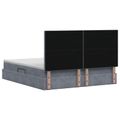 vidaXL Postel s úložným prostorem a matrací Tmavosivá 140 x 190 cm