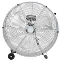 vidaXL Bubnový ventilátor s kolesom Strieborná 79 x 37 x 82 cm Hliník